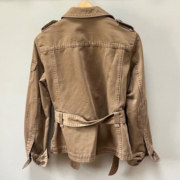 J. Crew Brown‎ Belted Utility / Military Jacket- Size S - Picture 4 of 7